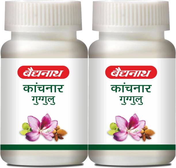 Baidyanath Kanchnar Guggulu – an Ayurvedic Formulation | Helpful in Hormonal imbalance, Joint Pains and Eliminate Toxins | Pack of 2