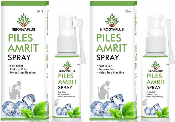 Nirogyaplus Piles Amrit Spray : Relieve Discomfort Itching & Swelling | Helps Stop Bleeding
