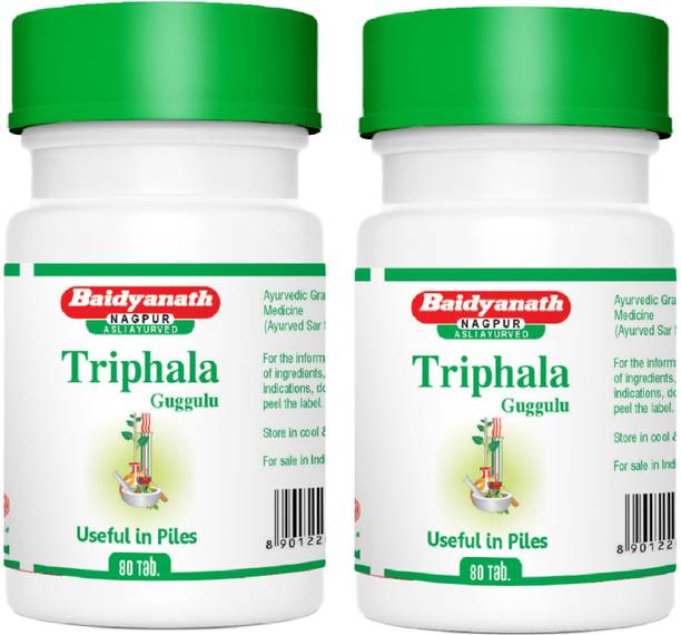 Baidyanath Triphala Guggulu 80 Tablets (Pack of 2)