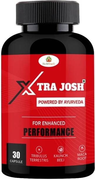HerbShanti Xtra Josh Ayurvedic Capsules – Natural Power & Stamina Booster Tablets for Men
