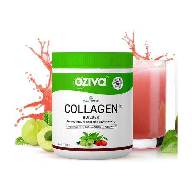 OZiva Vegan Collagen (Tangy Amla) with Biotin & Vit C for Brighter & Youthful Skin