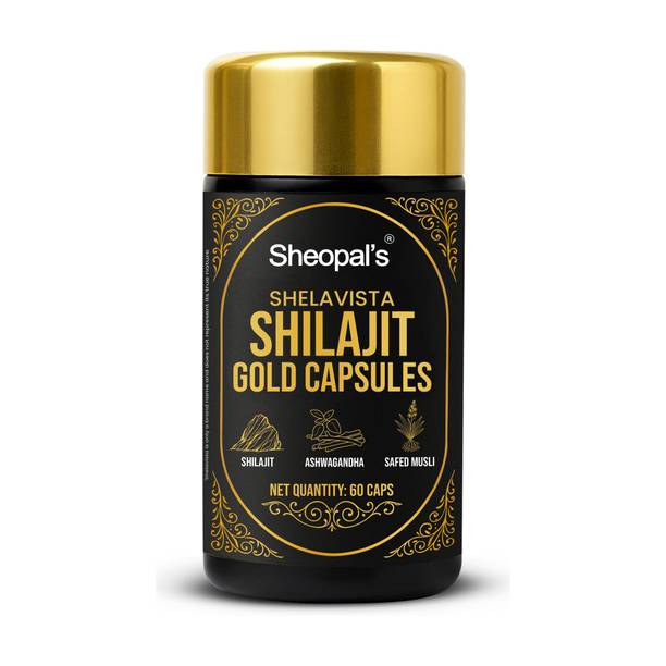 Sheopals Shelavista Shilajit Gold Capsules With Ashwagandha, Safed Musli | Energy Support