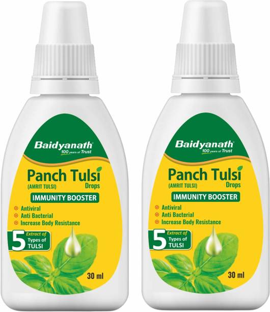 Baidyanath Panch (Amrit) Tulsi Drops, Natural Immunity Booster and Powerful Cough & Cold Relief Drops | Antiviral, Antibacterial, Increases body resistance |