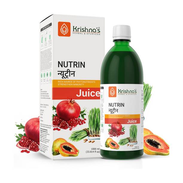 Krishna's Herbal & Ayurveda Nutrin Juice Rich Source of Phytonutrients for Energy Immunity & Wellness 1000ml