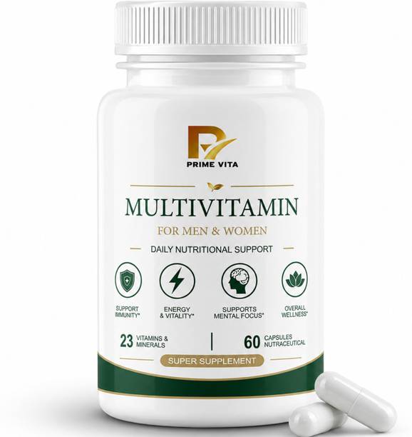 PRIMEVITA Multivitamin Capsules for Men Women Ashwagandha Shilajit Ginseng Immunity Energy