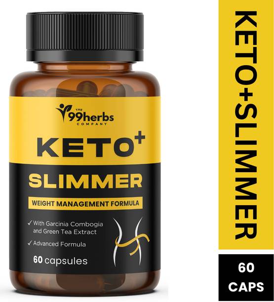 The 99 Herbs Company (Pack of 1) Keto Slimmer Up 60 Capsules | Herbal Slim Fitness Support