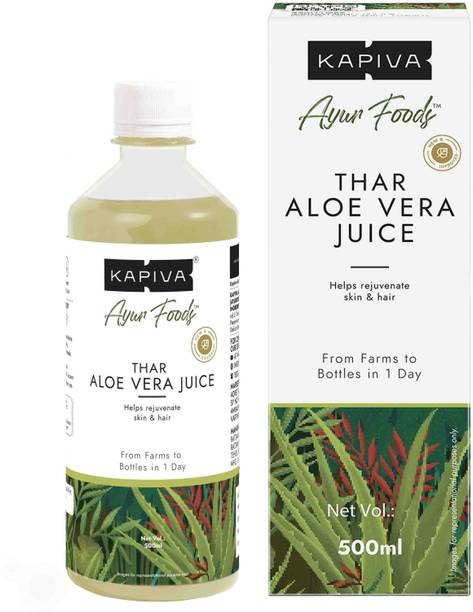 Kapiva Thar Aloe Vera Juice (With Pulp) | Rejuvenates Skin And Hair
