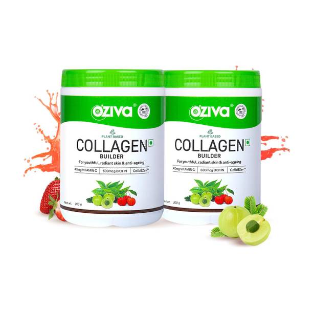 OZiva Vegan Collagen (Tangy Amla) with Biotin & Vit C for Brighter & Youthful Skin