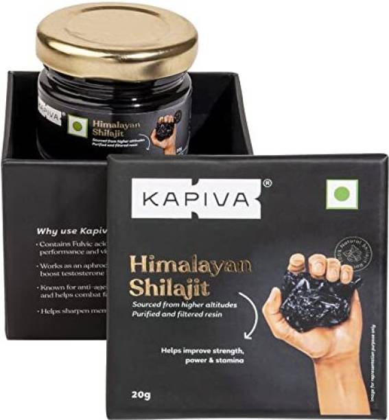 Kapiva Himalayan Shilajit Resin|Rich in Fulvic Acid|For Strength, Power & Stamina|20g