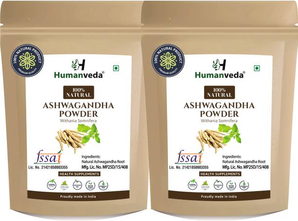 Humanveda Ashwagandha Powder Ayurvedic Herbal Supplement Vitality & Strength