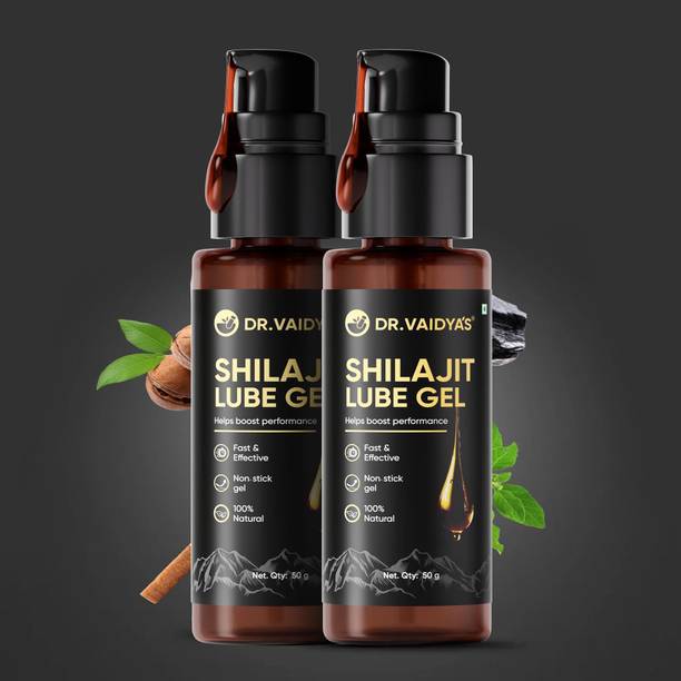 DR. VAIDYA'S Shilajit Lube Gel | First Ever Shilajit Infused Lube Gel | 50g Pack of 2