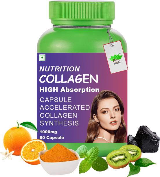BIRJI HERBALS Ayurvedic Nutrition Collagen 60Veg Capsules Pack of 1