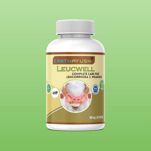earthayush Leucwel /Helps in white discharge for women/ 30 capsule Pack of 1