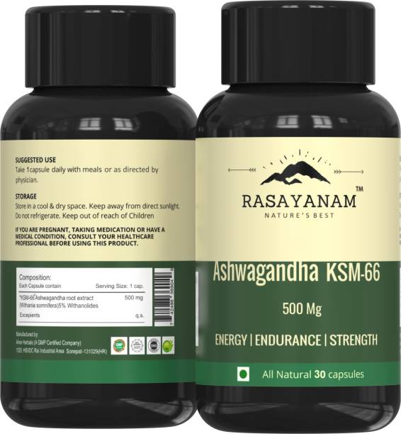 Rasayanam Ashwagandha KSM-66 |Support Strength & Energy | Stress Relief