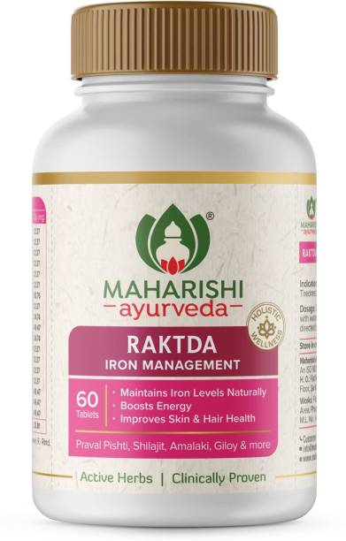 MAHARISHI ayurveda Raktda Iron Management Tablets Vitamin C and Calcium Maintains Haemoglobin level