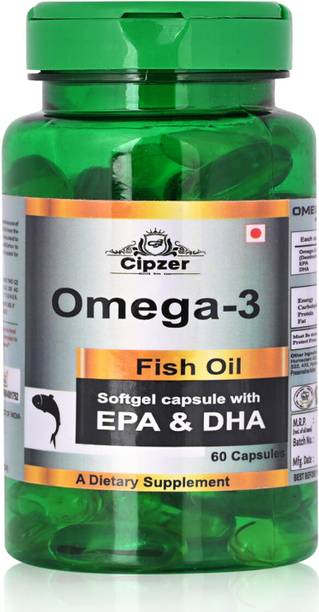 CIPZER Omega 3 Fish Oil Softgel helpful for Brain, Heart & Joint Health