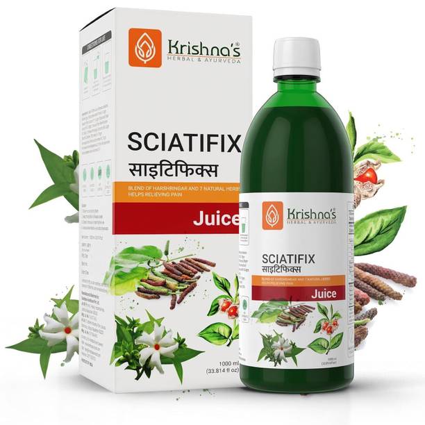 Krishna's Herbal & Ayurveda Sciatifix Herbal Juice Good Source of Calcium | Strengthens Bones and Muscles