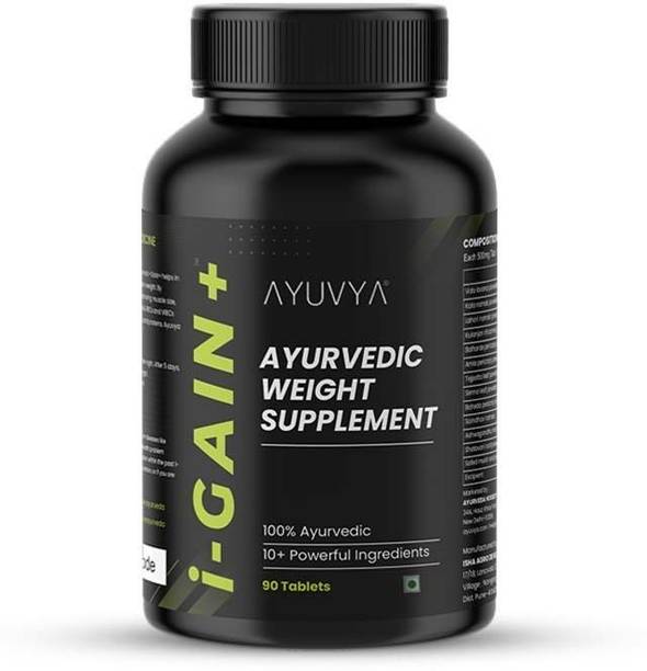 Ayuvya Gain+ Ayurvedic Weight Gainer | Improved Formula for Healthy Weight Gain