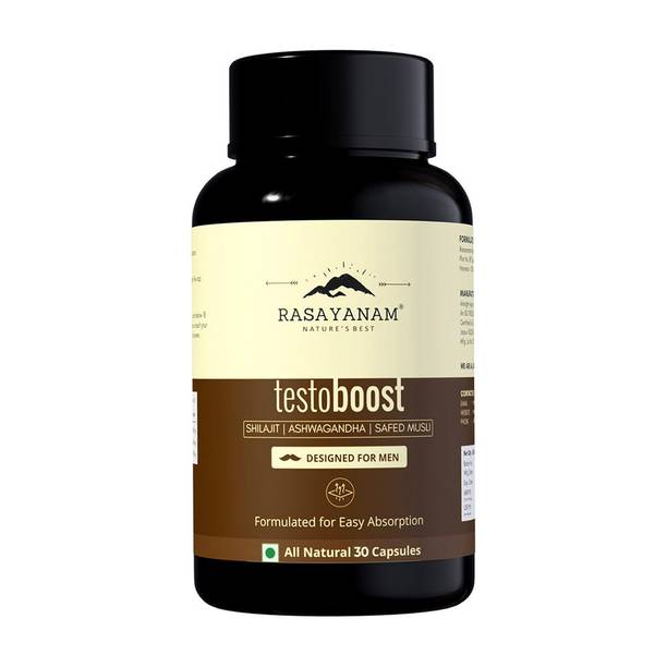 Rasayanam Testo Boost | Natural T-Booster for Men | Strength, Stamina & Energy
