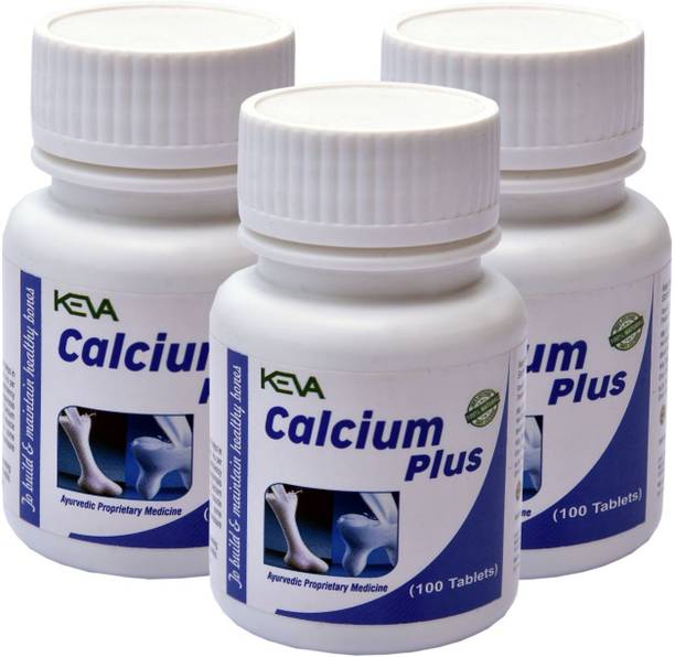 KEVA Calcium Plus Tablets -Helps to maintain strong and healthy bones (Pack of 3)