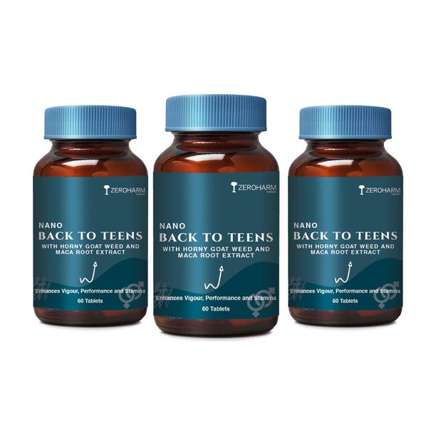 ZEROHARM Back to Teens Testosterone Booster for Energy, Mood, Stamina and Performance