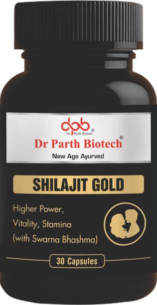 dr. parth biotech Shilajit Gold Ayurvedic Capsules for Power, Vitality and Stamina Building
