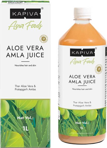 Kapiva Aloe Vera Amla Juice | Nourishes Hair & Skin | Rich in Vitamin A, C, E