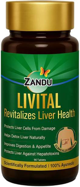 ZANDU Livital Liver Tablet,Clinically Proven for Liver Detox&Health Support in 2 Month