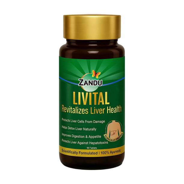 ZANDU Livital Liver Tablet,Clinically Proven for Liver Detox&Health Support in 2 Month