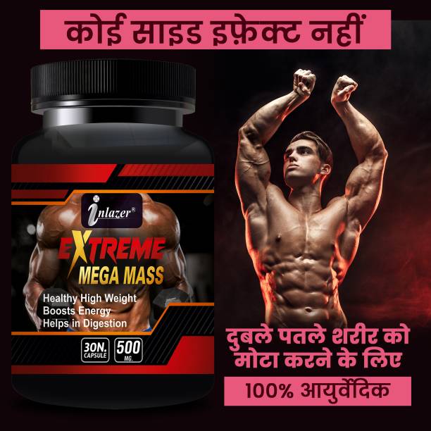 inlazer Mega Mass _Solution Weight Gain Capsule , Fit Body Protein Supplement Protein Blends