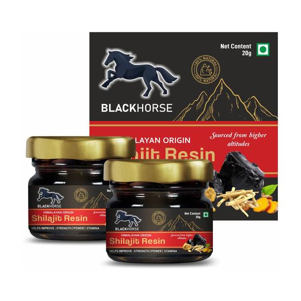 Blackhorse Shilajit Gold Resin | Boosts Stamina | Contains 24 Carat Gold | 100% Ayurvedic
