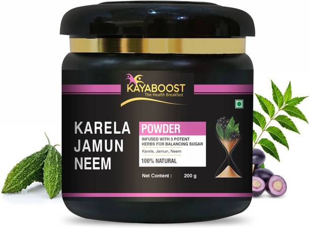KAYABOOST Neem Karela Jamun Powder - 200gm | Helps Control Healthy Blood Sugar Levels