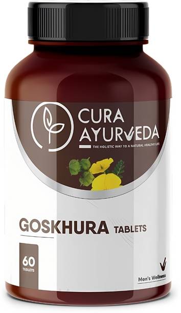CURA AYURVEDA Gokshura 60 Tablets | Men's Wellness Improves Energy And Vigour