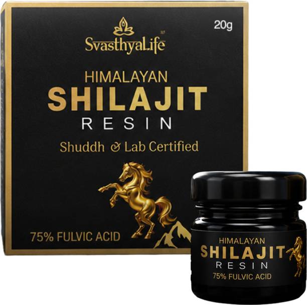 SVASTHYALIFE Pure Himalayan Shilajit Resin 20 g | 75% Fulvic Acid Rich | Ayurvedic I