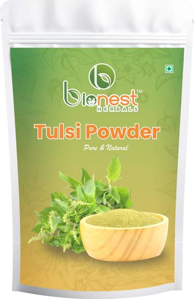 Bionest Herbals Tulsi Powder | Holy Basil | Krishna Tulsi| Respiratory Wellness| For Tea & Kadha