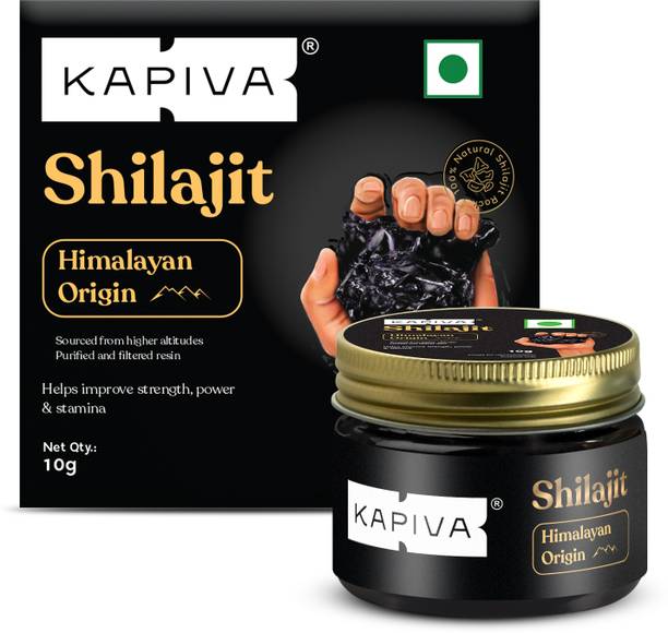Kapiva Himalayan Shilajit Resin|Rich in Fulvic Acid|For Strength, Power & Stamina|10g