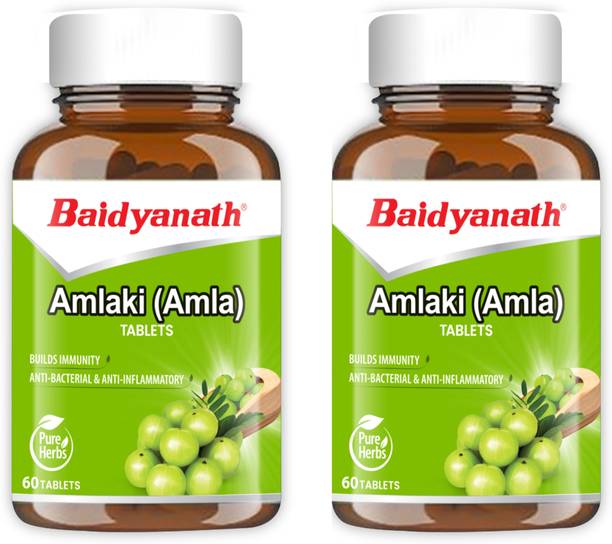 Baidyanath Amlaki (Amla) Tablets | Helps to Build Immunity | Anti-Bacterial and Anti-Inflammatory | 60 TB