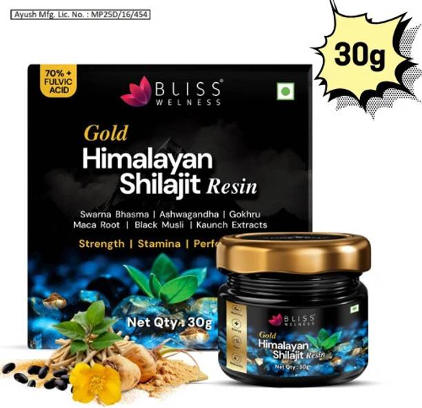 Bliss Welness Shilajit Gold Resin | Boosts Enegry, Endurance, Vitality Strength Stamina