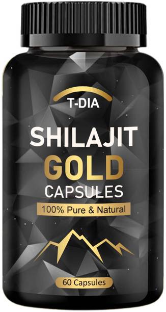 T-DIA Shilajit Gold Capsules Boosts Energy Levels, Enhances Energy, Strength & Stamina