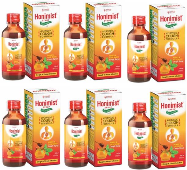 HONIMIST Ayurvedic Cough Syrup,instant Rilif Form Cough &Cold EACH 100 ML (PACK OF 6)