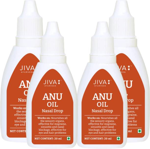 JIVA Anu Oil - Anu Tail - 20 ml Each Pure Herbs Used, Unblocks Nasal Congestion