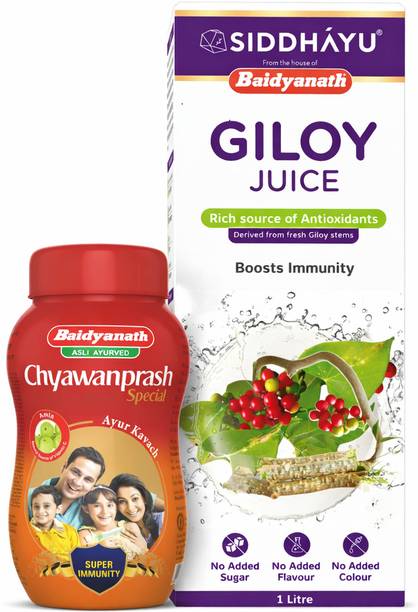 Baidyanath Giloy juice 1L & Chyawanprash Special 500gm (Combo Pack)