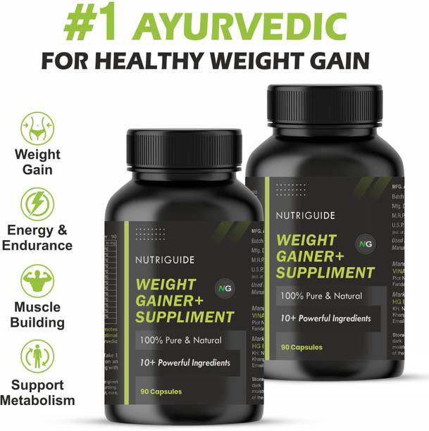 Nutri Guide Gainer+ Weight Gain Supplement Helps in Gaining Muscle Weight Gainers