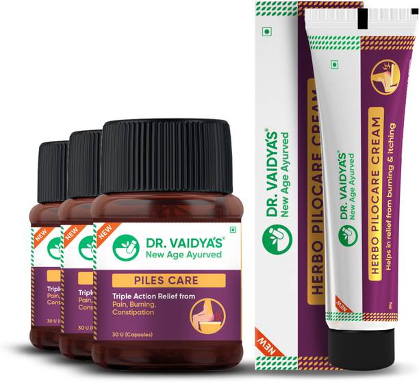 DR. VAIDYA'S Piles Management Combo (3 Piles Care + 1 Pilocare Cream)