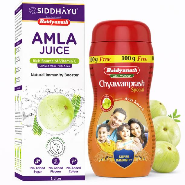 Baidyanath Amla Juice (1 L) + Chyawanprash Special 950g + 100g Extra