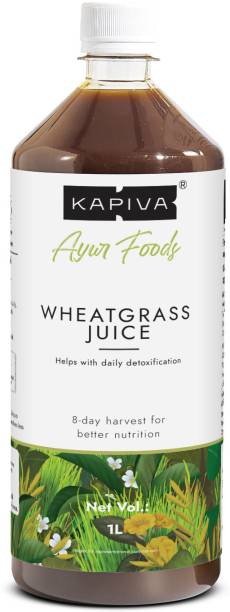 Kapiva Wheatgrass Juice| Ayurvedic Juice for Detoxification | High Chlorophyll, 8th day harvested Wheatgrass | No Added Sugar