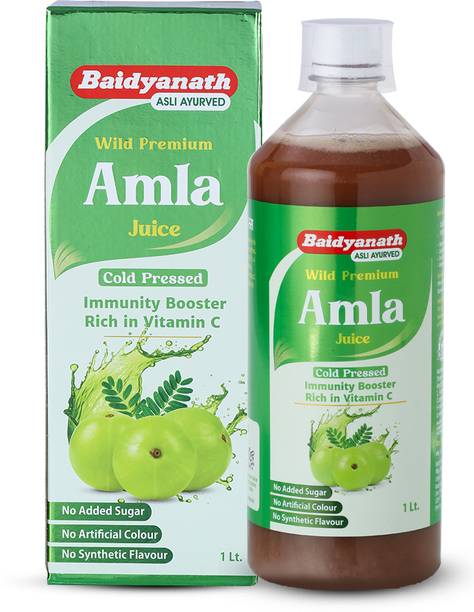 Baidyanath Wild Premium Amla Juice - Fresh Cold-Pressed Amlas for Skin & Hair