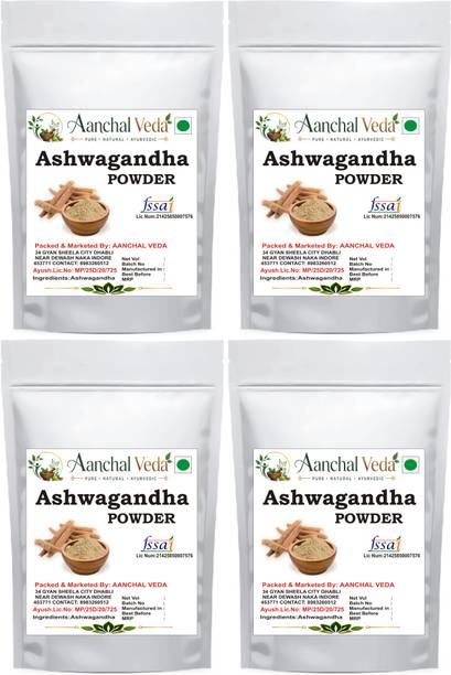 AANCHAL VEDA Natural Ashwagandha Root Powder, Premium Ashwagandha Powder