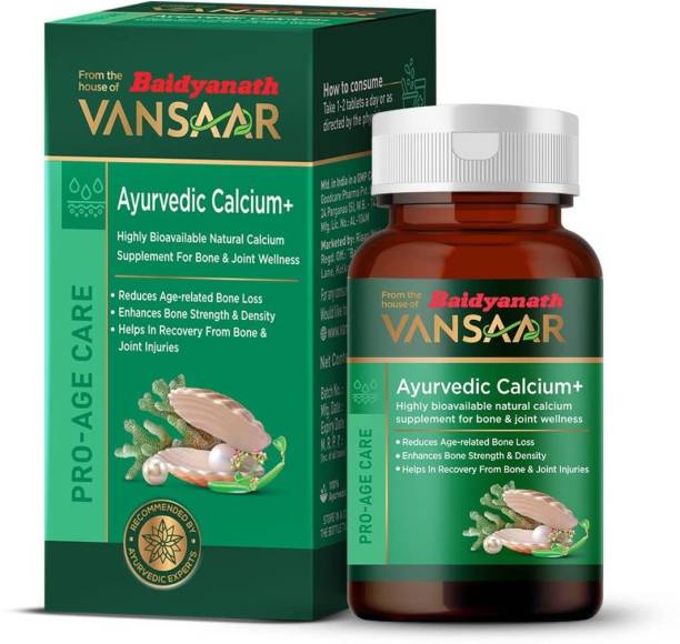 Vansaar Ayurvedic Calcium + | For Complete Bone Health & Joint Support - 60 Tabs