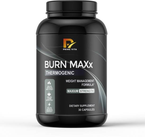PRIMEVITA Burn Maxx Thermogenic Fat Burner 1000mg Weight Loss Capsules Men Women Belly Fat